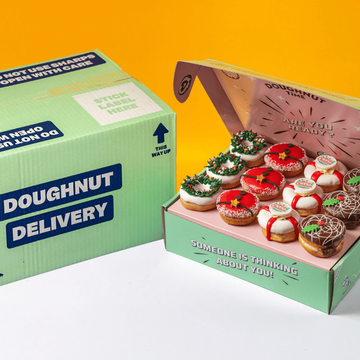 60 Christmas mini doughnuts gift box