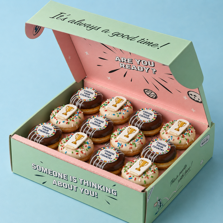 WC 26 Choose Your Country mini doughnut gift box