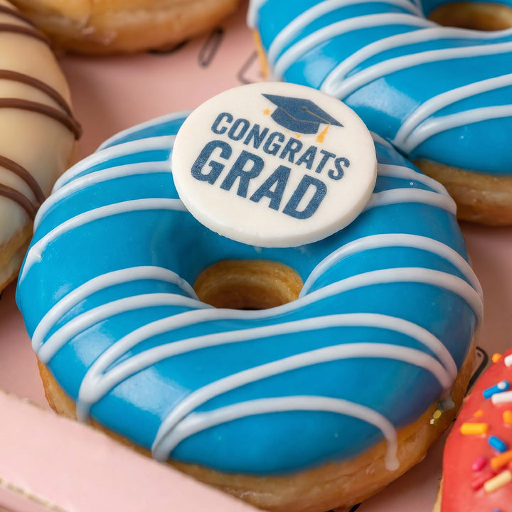 Graduation vegan mini doughnut gift box