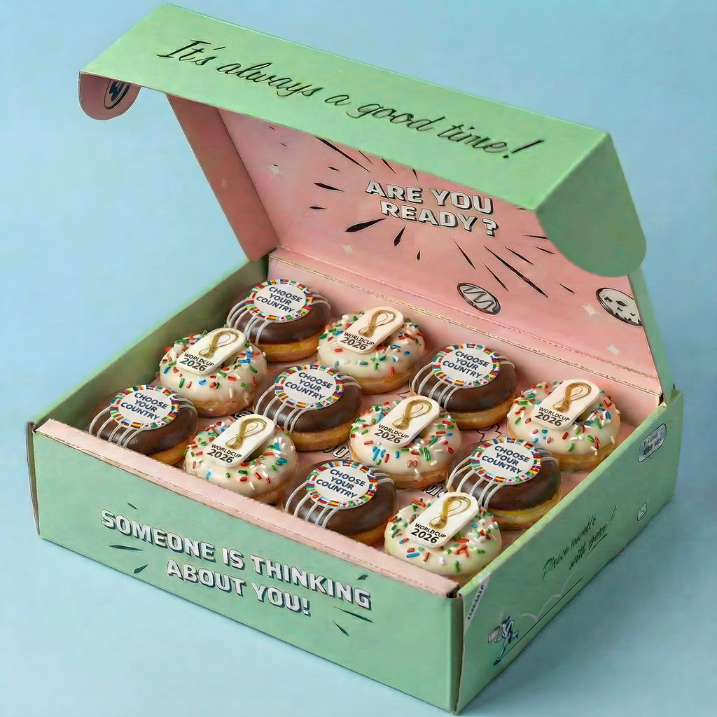 World Cup 26 Choose Your Country mini doughnut gift box