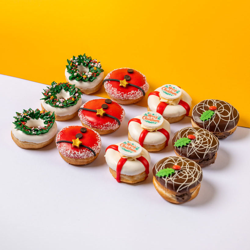 60 Christmas mini doughnuts gift box