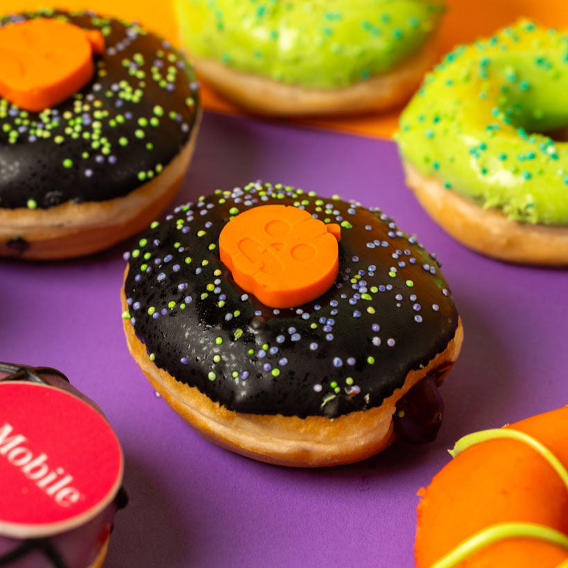 "Corporate Halloween" vegan mini doughnut gift box