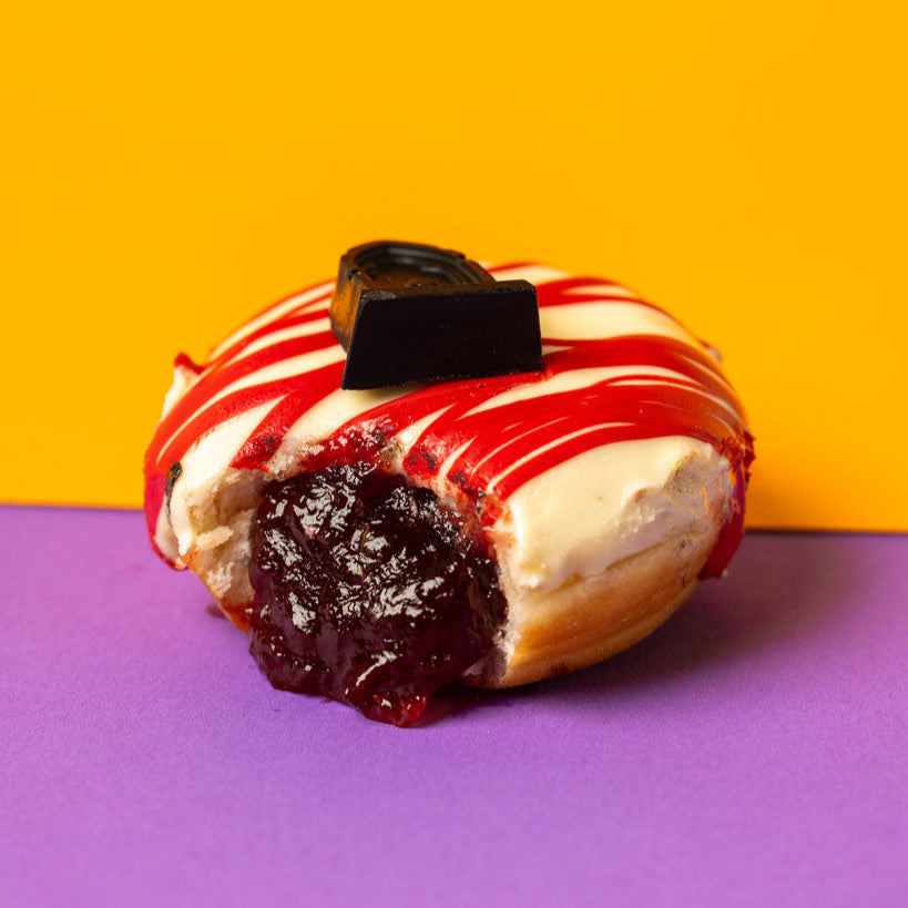 Halloween office box – 24 vegan mini doughnuts with logo