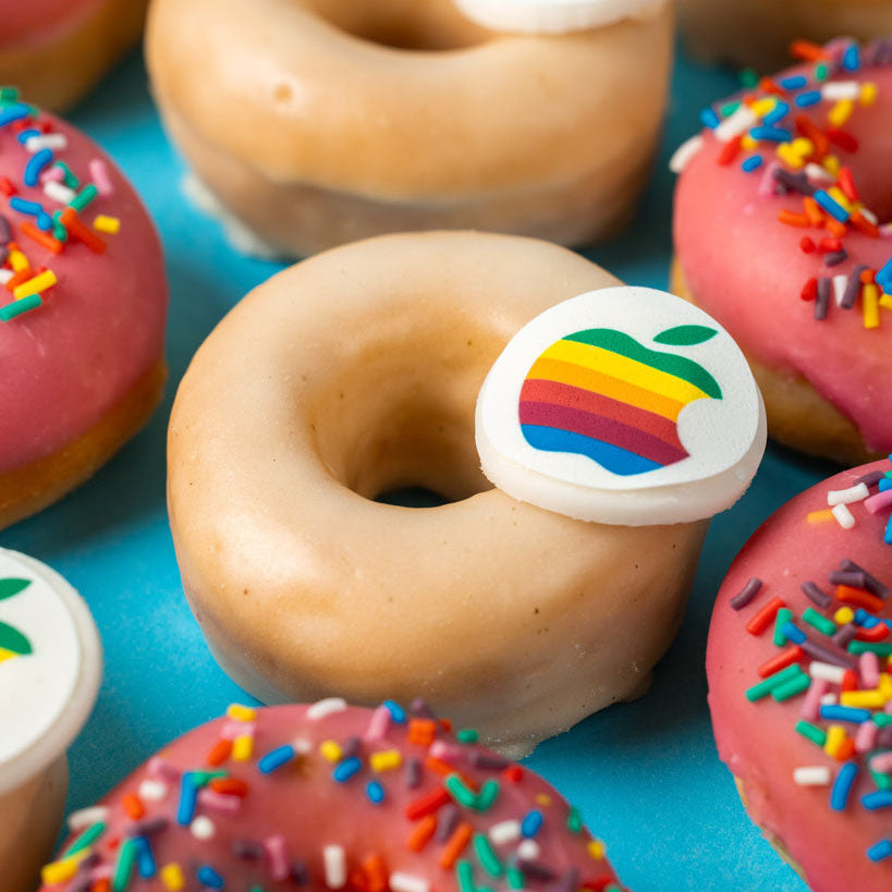 Custom brandbox - 24 vegan mini doughnuts with logo