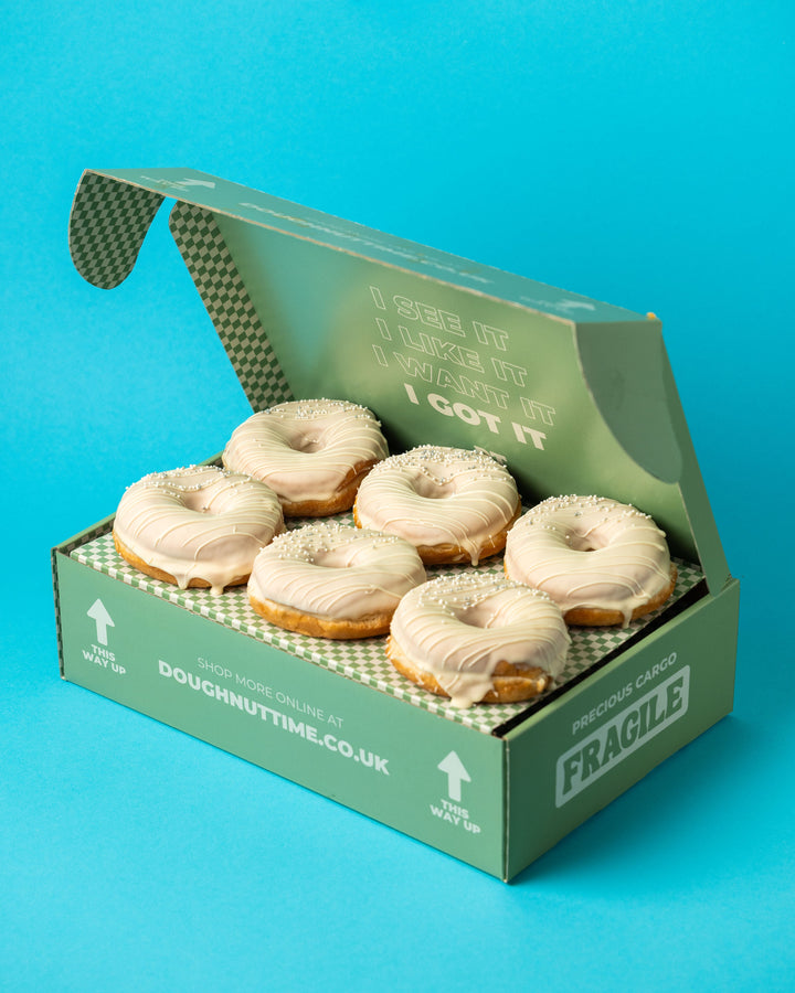 "Something White" vegan wedding doughnut gift box