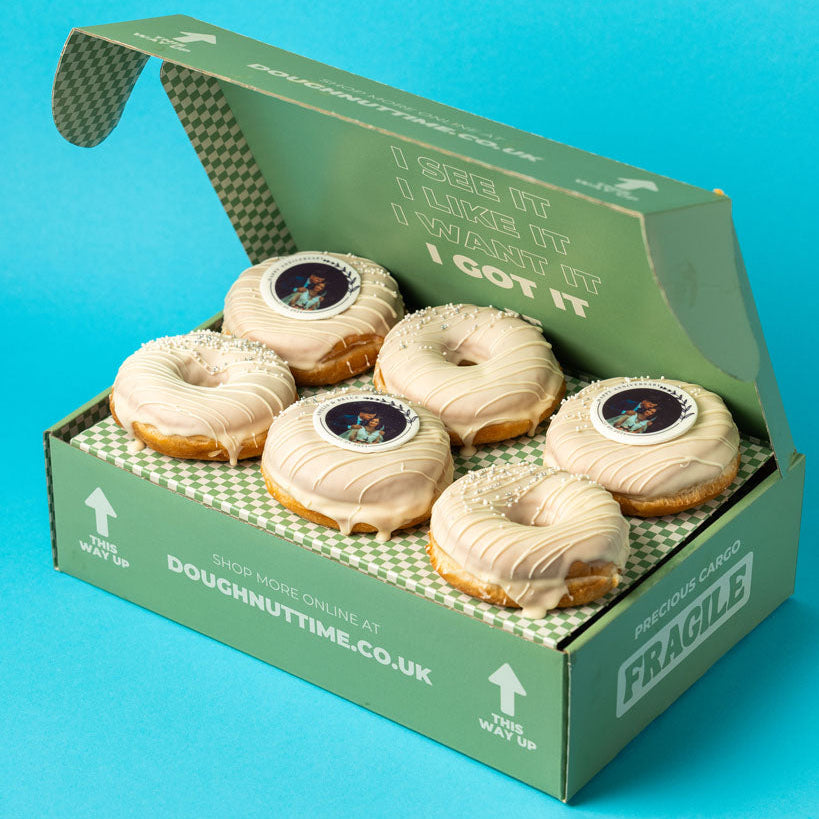 Wedding doughnut gift box with personal photo