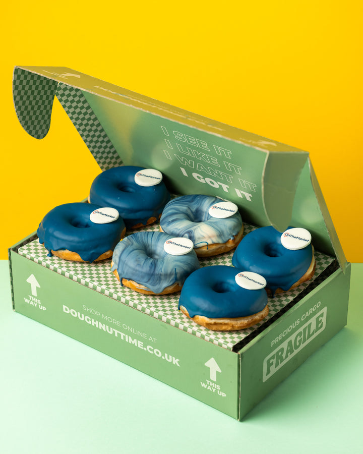 Custom brandbox XL – 60 mini doughnuts with logo