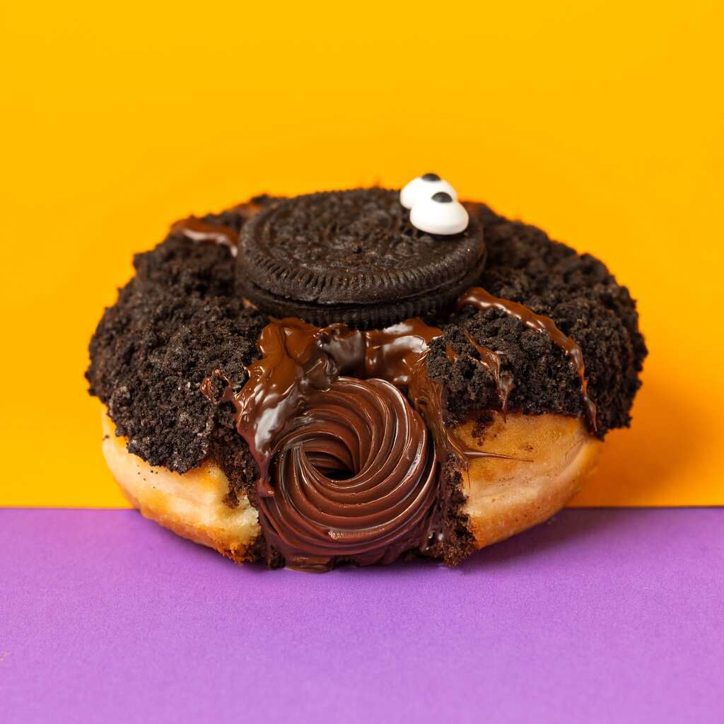 "Corporate Halloween" vegan doughnut gift box with logo