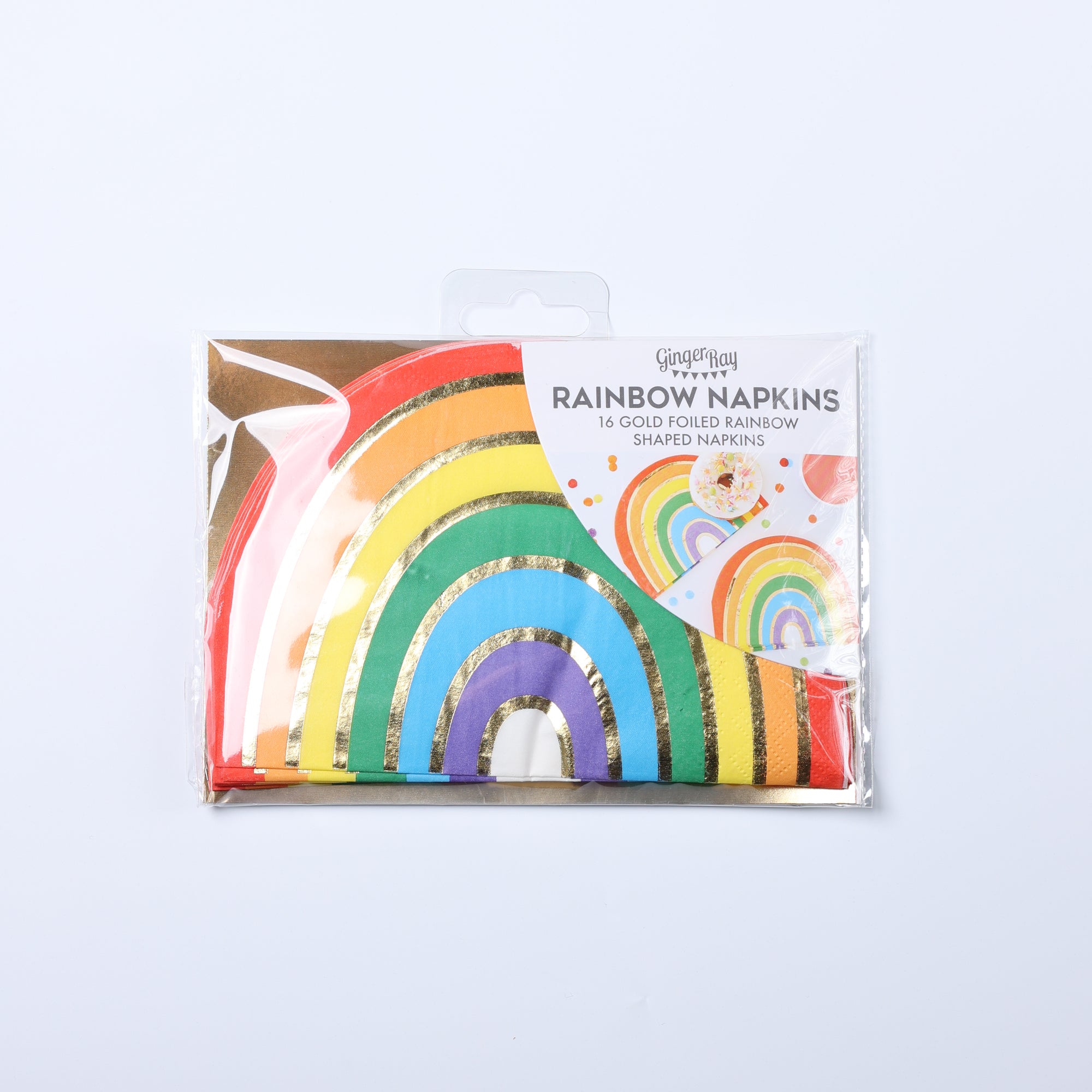 Gold Foiled Rainbow Paper Napkins