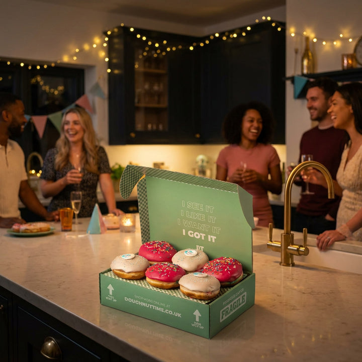 "Gender reveal" vegan doughnut gift box
