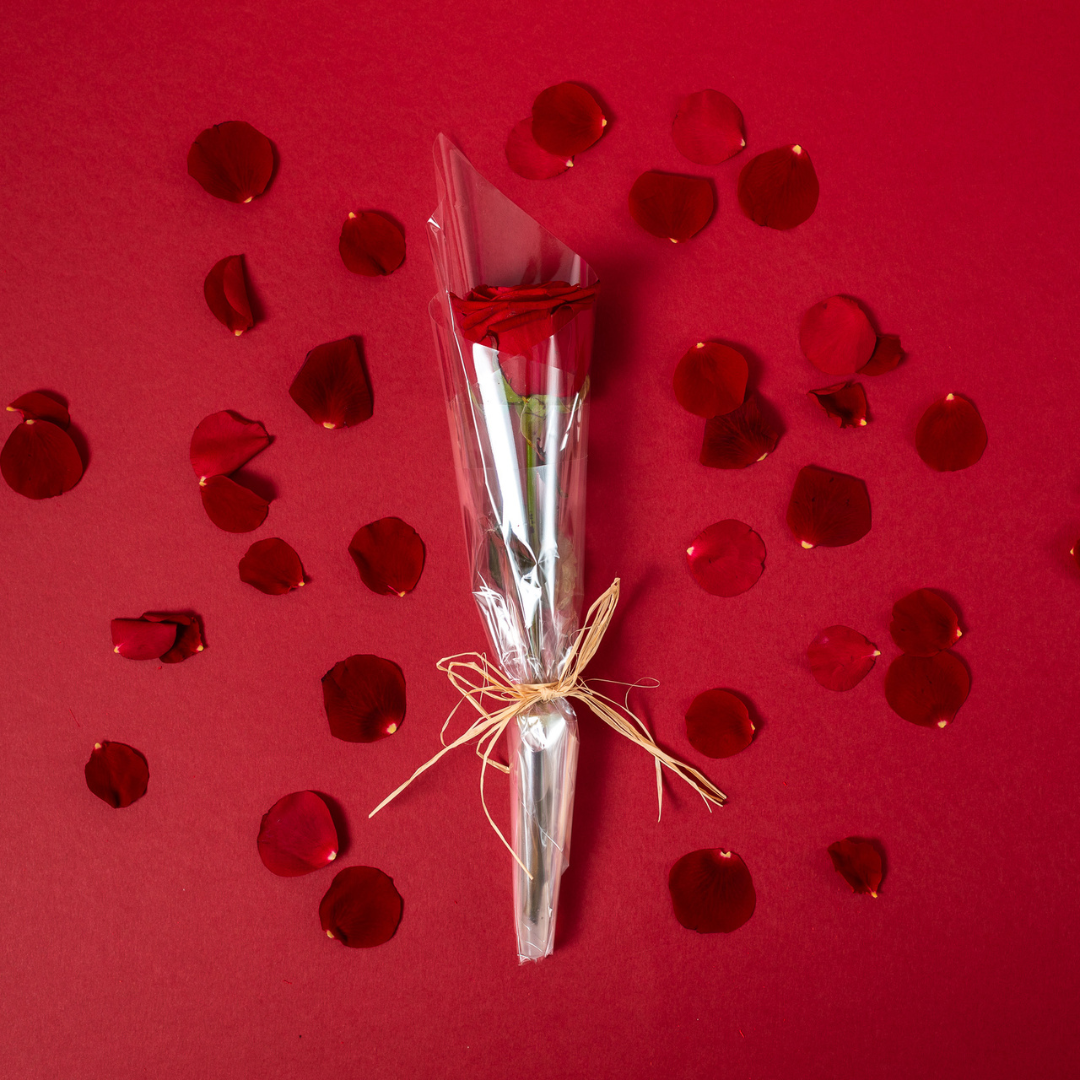 Gluten Free Valentine's (VG) 6-Pack + Rose + Red Heart Balloon