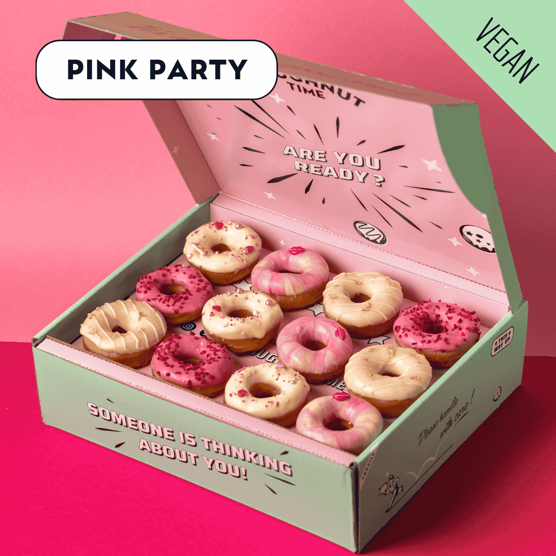 Vegane Mini-Donut party service gift box (96 pieces)