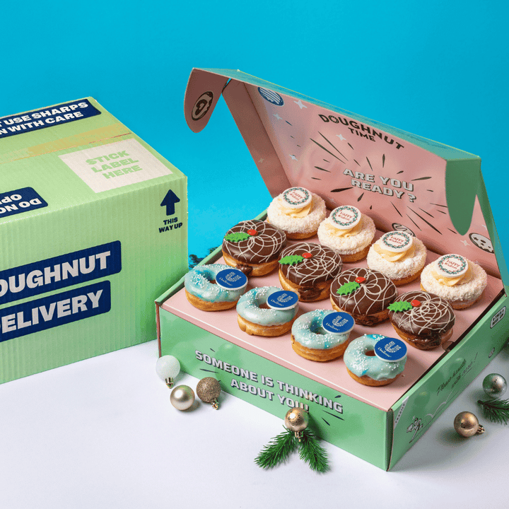 Christmas Office box XL - 60 Mini-Doughnuts with Logo