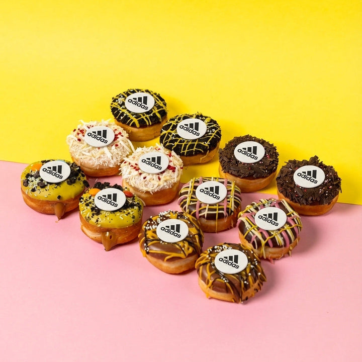 Corporate "Easter Special" vegan mini doughnut gift box with logo