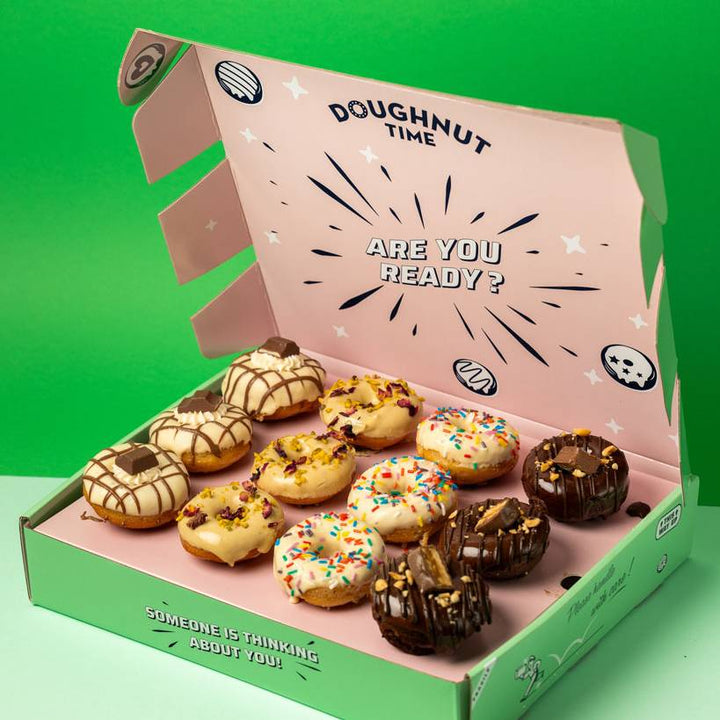 "Choccy Squad" gluten-friendly mini cake doughnut gift box