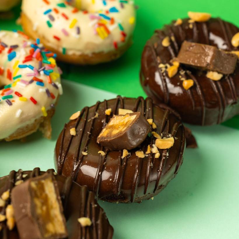 "Choccy Squad" gluten free mini cake doughnut gift box