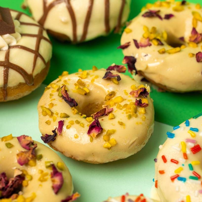 "Choccy Squad" gluten free mini cake doughnut gift box