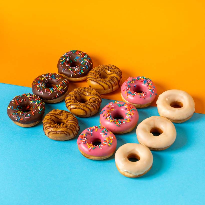 Mini doughnut party box XL – 60 mini doughnuts