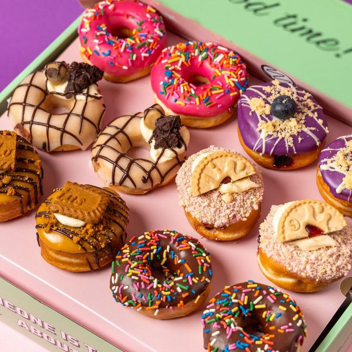 Mini doughnut party box XL – 60 mini doughnuts