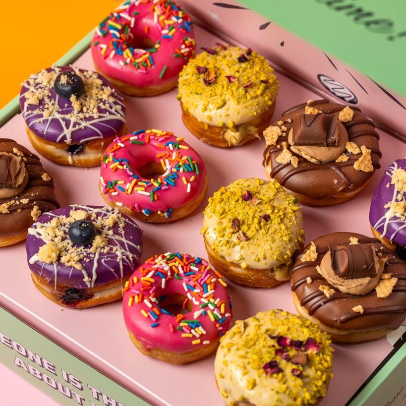 Mini doughnut party box XL – 60 mini doughnuts