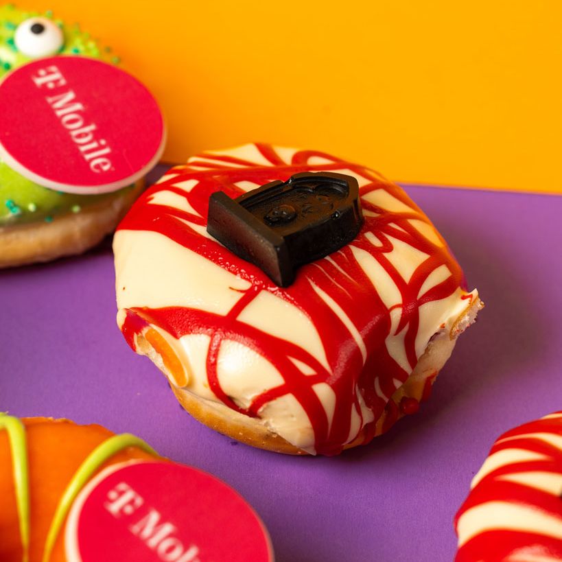 Corporate Halloween mini donut gift box