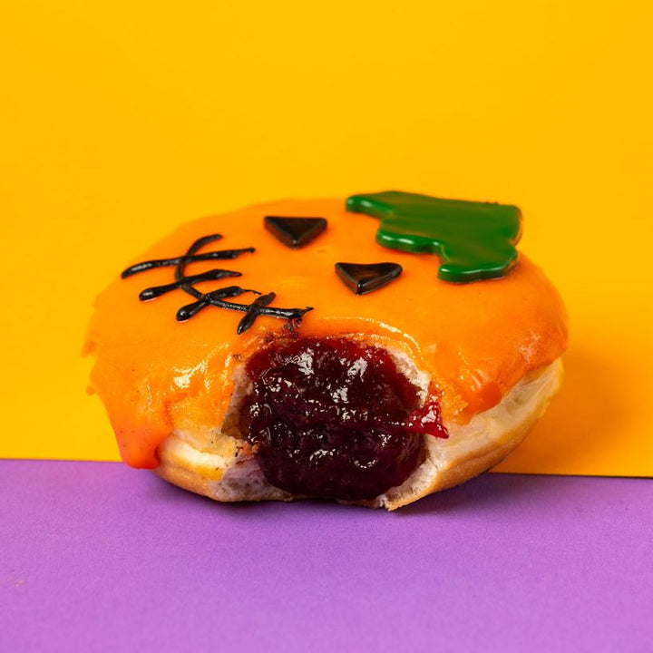 "Corporate Halloween" vegan doughnut gift box with logo