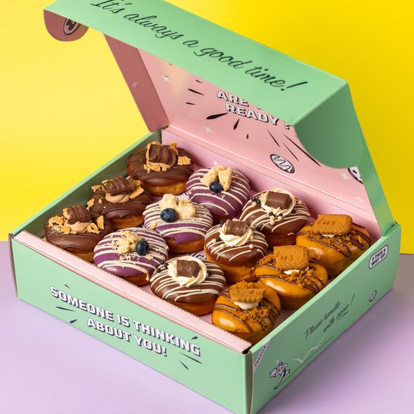 "Filled with Love" mini doughnut gift box