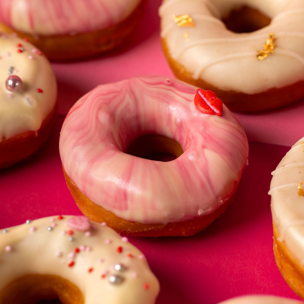 "Pink Party" Mini-Donut gift box (vegan)