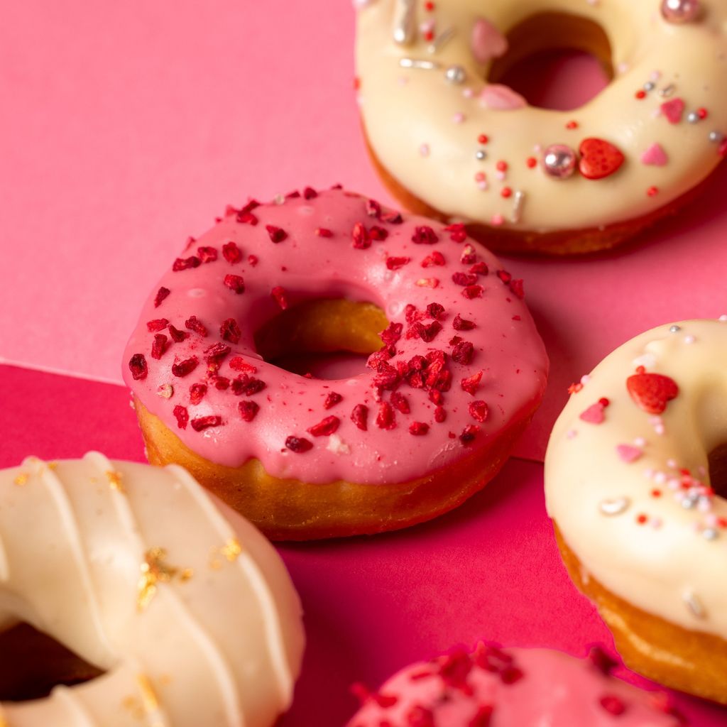 "Pink Party" Mini-Donut gift box (vegan)