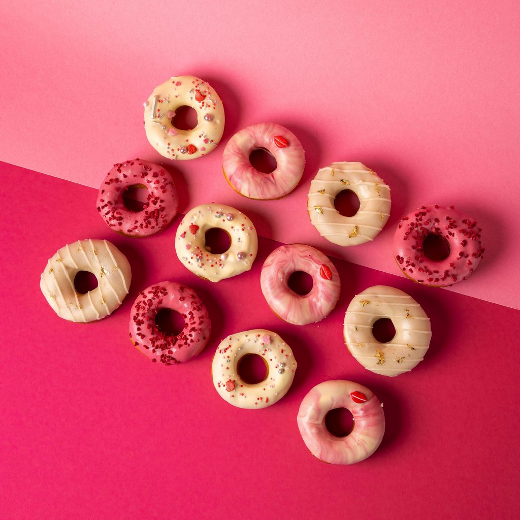 "Pink Party" Mini-Donut gift box (vegan)